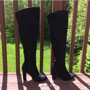 Black over the knee #boots
